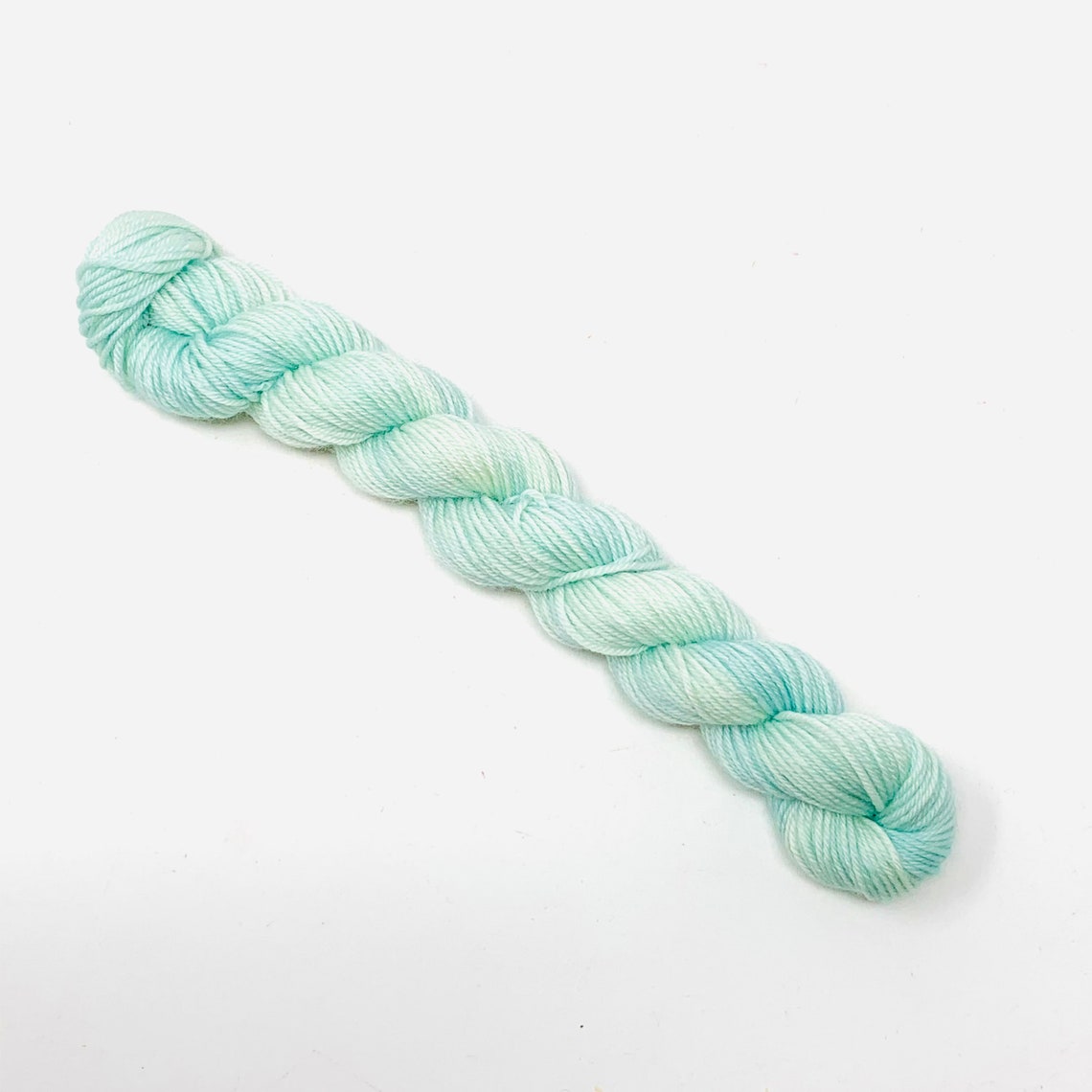 SEAFOAM pale green hand dyed yarn fingering sock dk bulky Etsy