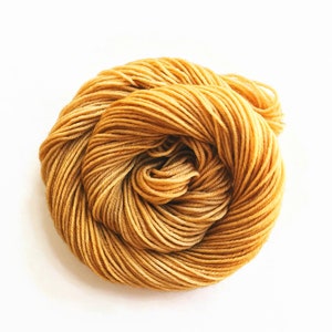 HONEYCOMB SUITE hand dyed yarn fingering sock dk bulky yarn super wash merino wool yarn single or ply. choose your base. honey brown gold image 3