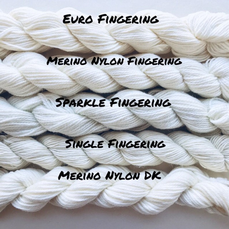 TRUE BLUE hand dyed yarn mini skein. sock fingering dk yarn, merino wool knitting embroidery. sock mini 4 ply. semi-solid blue yarn image 5