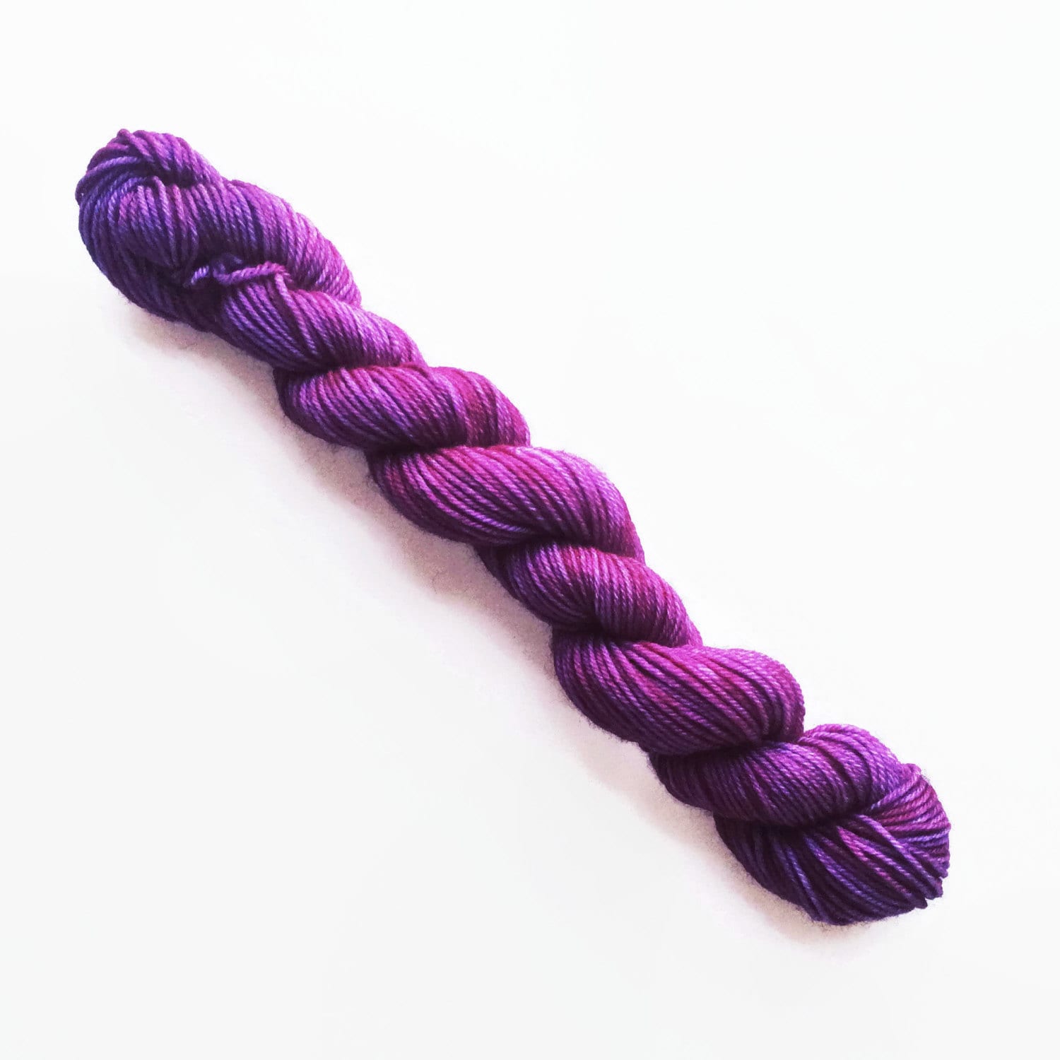BOYSENBERRY hand dyed yarn mini skein. sock fingering DK yarn Etsy