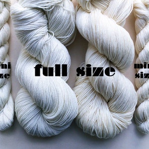 TRUE BLUE hand dyed yarn mini skein. sock fingering dk yarn, merino wool knitting embroidery. sock mini 4 ply. semi-solid blue yarn image 7