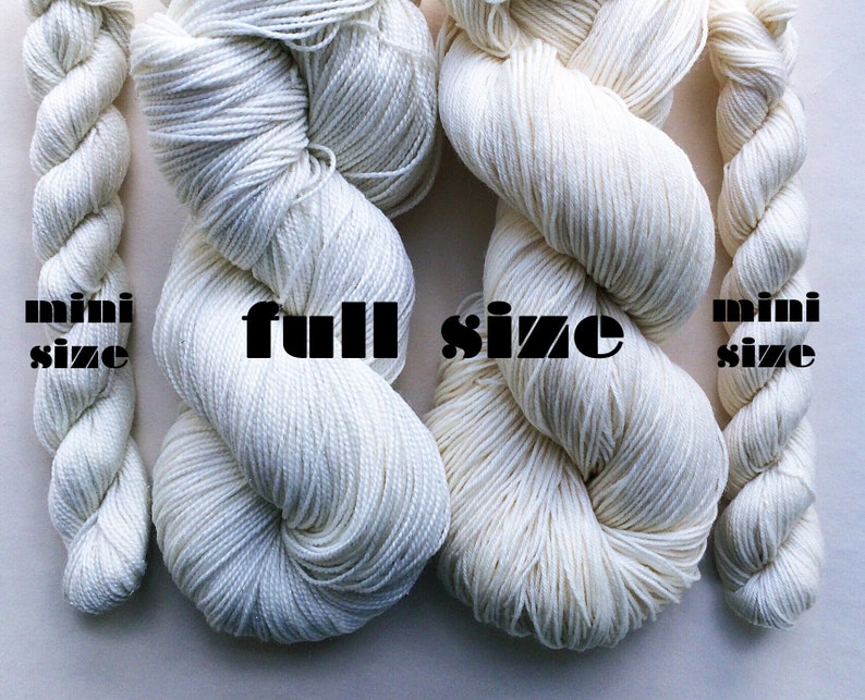 TRUE BLUE hand dyed yarn mini skein. sock fingering dk yarn, merino wool knitting embroidery. sock mini 4 ply. semi-solid blue yarn image 7