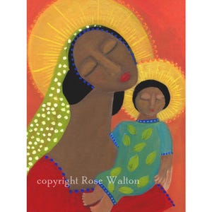 Stampa su tela della Madonna africana: Rose Walton Mother and Child Art