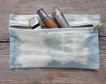 Naturally Dyed Cotton Zipper Bag