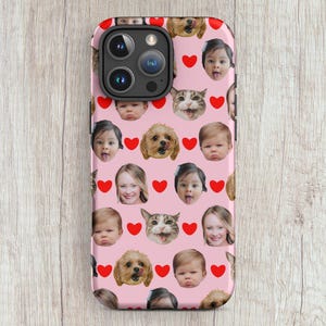 Étui de téléphone personnalisé avec photo, tête de bébé, tête de téléphone pour animal de compagnie, coque de téléphone personnalisée, cadeau pour mari, coque de téléphone maman, papa