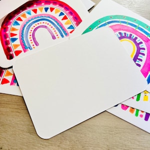 Rainbow Notecards single side with envelope set of 8 cards image 5