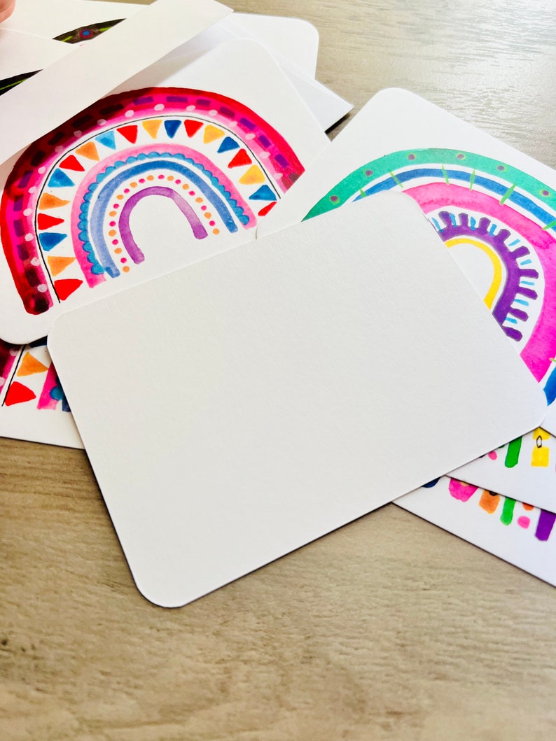 Rainbow Notecards single side with envelope set of 8 cards image 5