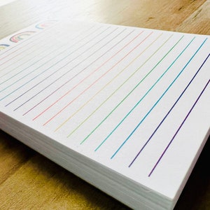 Rainbow Love lined notepad 100 sheets of colorful fun image 4