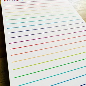 Rainbow Love lined notepad 100 sheets of colorful fun image 5