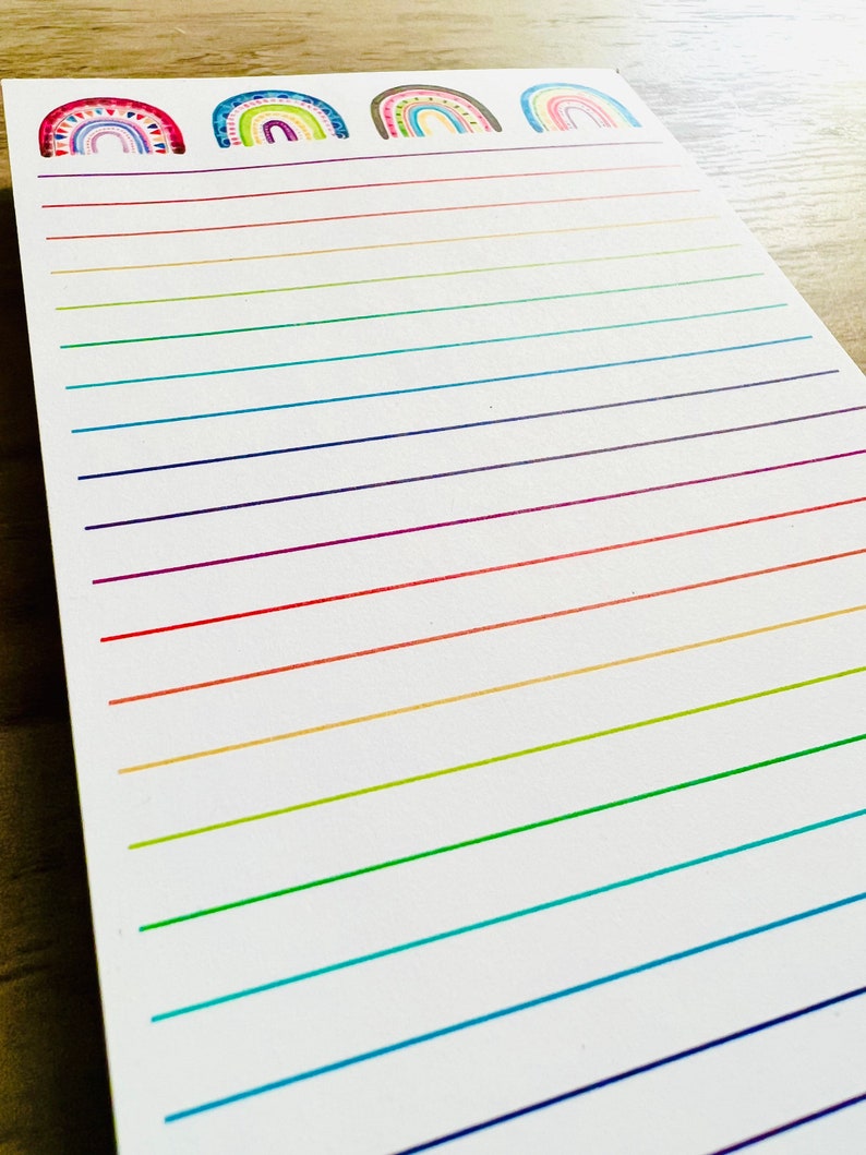 Rainbow Love lined notepad 100 sheets of colorful fun image 5
