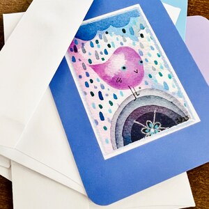 Bye Blues set of 8 one sided notecards with envelopes image 6