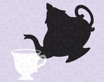 Fancy Tea Party Clipart: SVG & PNG Digital Files for Crafts