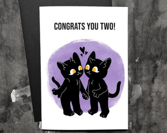 Congratulations Card - Printable Digital Card, Printable Engagement Card, Digital Wedding Card, Congrats Card, Wedding Congratulations Card