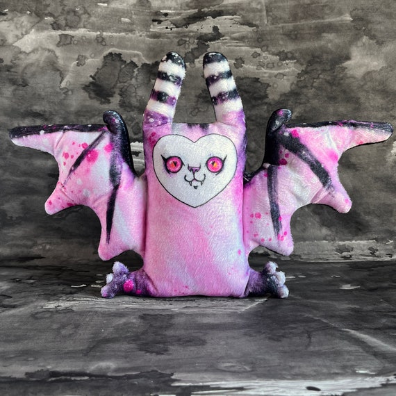 Floppy Bat Spooky Cute Plush Doll Custom Printed Fabric in - Etsy Floppy Bat Spooky Cute Plush Doll Custom Printed Fabric in - Etsy