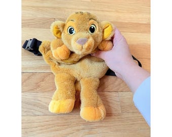 VTG Disney Parks Lion King Simba Cub Plush Children's Fanny Pack Belt Bag RARE