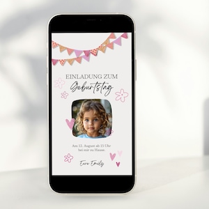 Personalized invitation children&#39;s birthday I E-Card I digital invitation I mobile I WhatsApp I birthday invitation child I girl I boy