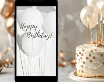Birthday card congratulations by mobile (WhatsApp, SMS) | Digital birthday card | Birthday card | E-card birthday I happy birthday