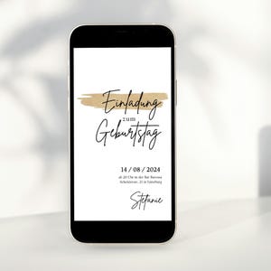 Einladung Geburtstag I E-Card I personalisierte Einladung I WhatsApp I digitale Einladung I Einladung Geburtstagsparty 18 20 25 30 40 50 60