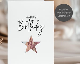 Cash gift | Birthday gift | Birthday present | Birthday card | Birthday card | Wish fulfiller | Small gift for women or men