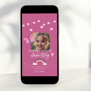 Personalized invitation children&#39;s birthday I E-Card I digital invitation I mobile I WhatsApp I birthday invitation child I girl I boy