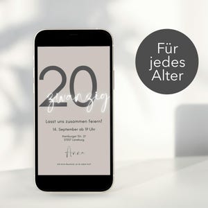 Einladung Geburtstag I E-Card I personalisierte Einladung I WhatsApp I digitale Einladung I save the date I 18 20 25 30 40 50 60 70 75