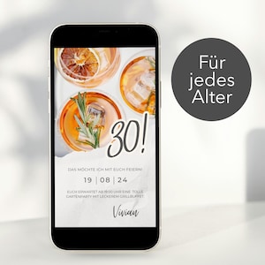Einladung Geburtstag I E-Card I personalisierte Einladung I WhatsApp I digitale Einladung I save the date I 18 20 25 30 40 50 60 70 75