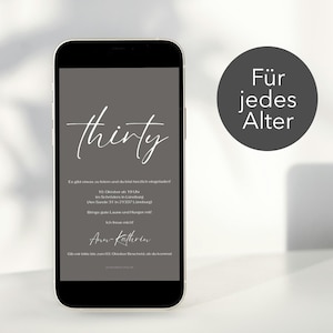 Einladung Geburtstag für JEDES Alter I E-Card I personalisierte Einladung I WhatsApp I digitale Einladung I Party I 18 20 25 30 40 50 60 75