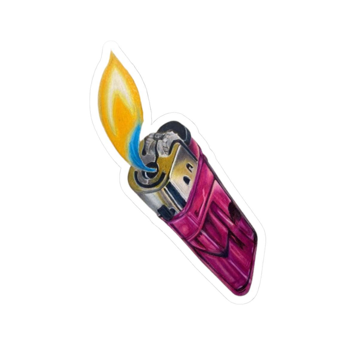 Lighter Sticker | Retro Indie Vinyl Decal - Etsy