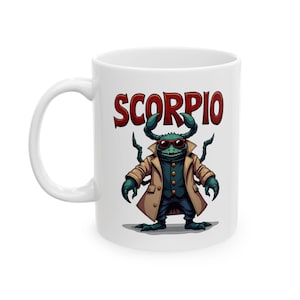 Mug scorpion drôle : cadeau astrologie horoscope dessin animé