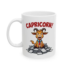 Mug Capricorne drôle : cadeau d&#39;astrologie horoscope dessin animé