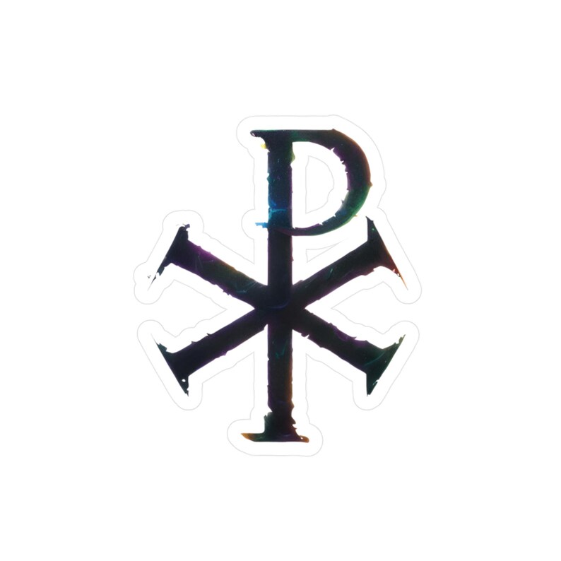 Che Rho Design Violet Vinyl Decal Sticker Set - Chi-rho Symbol, Religious Decal, Christian ...