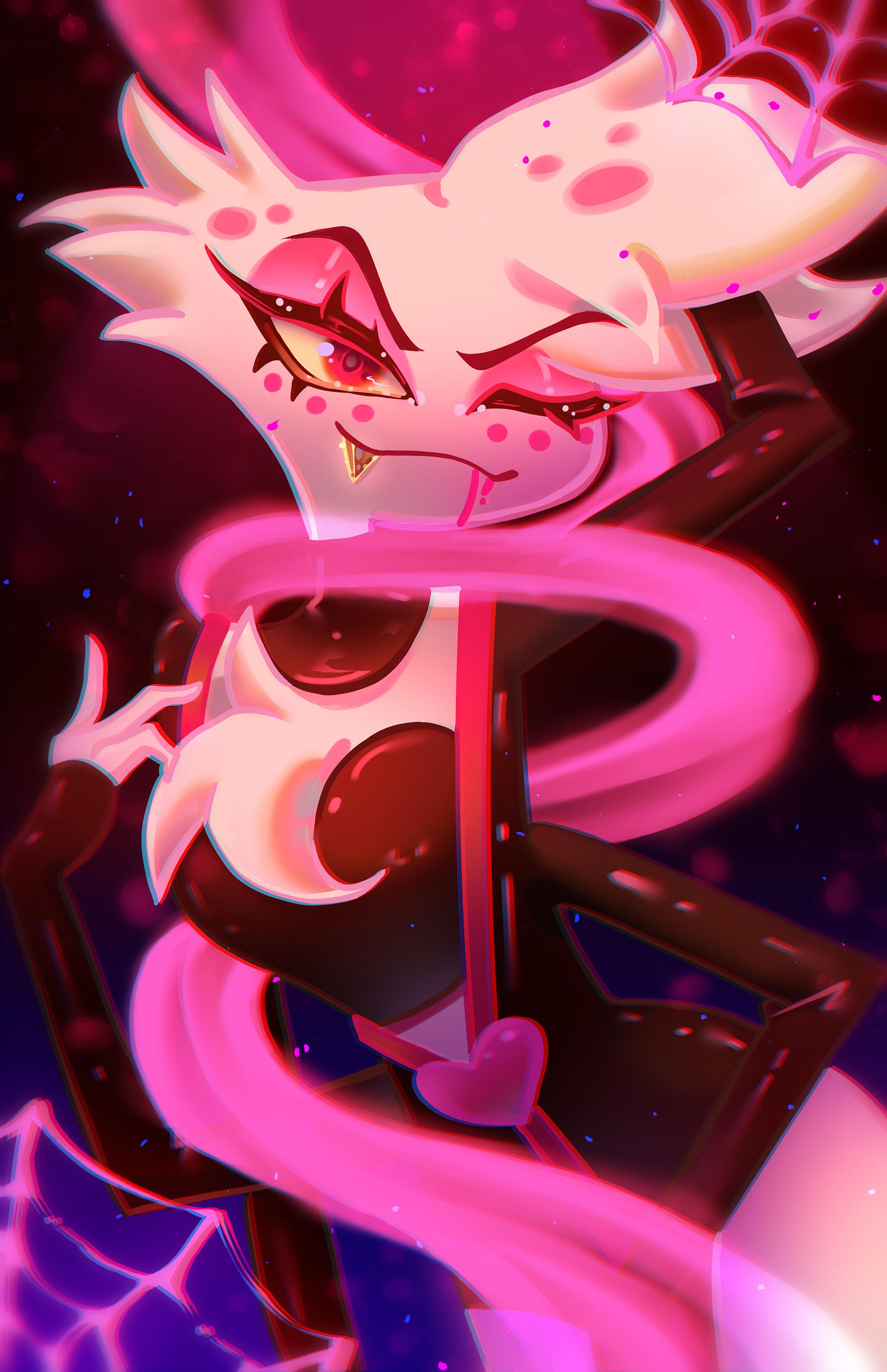 Hazbin Hotel Angel Dust Holographic Print