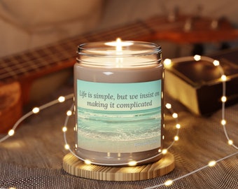 Life is Simple Scented Candle, 9oz, Gift for Her, Gift for Mum, Gift, Candle, Her, Mum