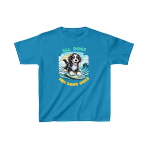 Kids Heavy Cotton™ Tee Surfing Bernedooldle All Dogs Are Good Dogs