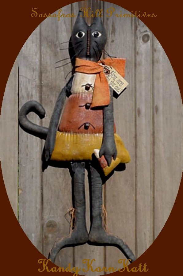 PDF E Pattern INSTANT DOWNLOAD Primitive Candy Corn Cat - Etsy