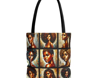 Black Beauties Tote Bag – Floral Market Bag, Eco-Friendly