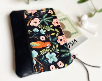 Women Owl Bird Yellow Art Wallet Real Leather Purse for Phone Girl Men Women Owl Bird Yellow Art Wallet Real Leather Purse for Phone Girl Men