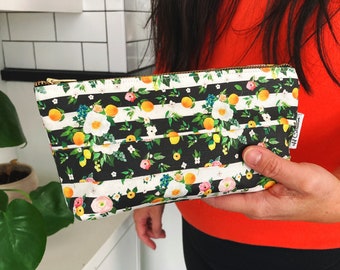 Floral Zipper Pouch, Small Makeup Bag for Purse, Cosmetic Bag, Toiletry Bag Women, Gift for Her