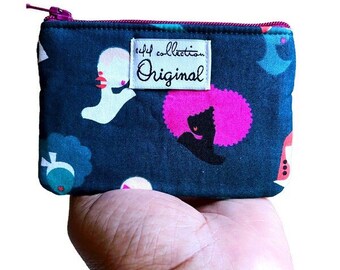 Fabric Wallets for Women, Zipper Coin Purse, Small Coin Pouch, Change Purse, Birthday Gifts for Her