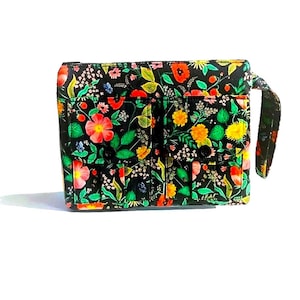 Floral Wristlet Wallet, Travel Wallet for Women, Card Holder Wristlet, Phone Wristlet, Fabric Wristlet Purse