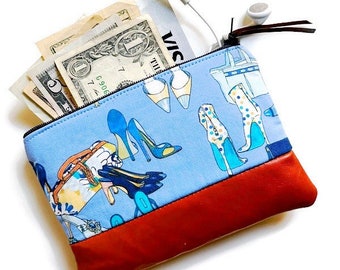 High Heels Coin Purse, Leather Coin Pouch, Small Wallet for Women, Zipper Change Purse