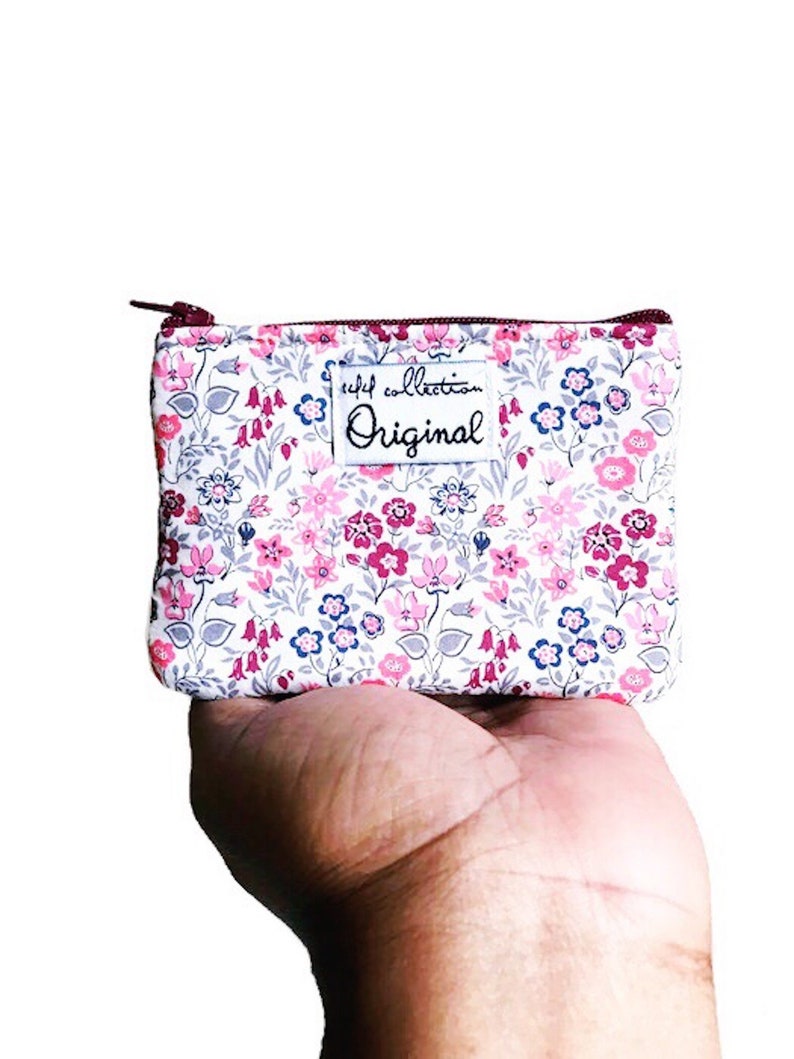 Change Purse Wallet for Women Liberty Wallet Coin Purse Floral Small Zipper Pouch