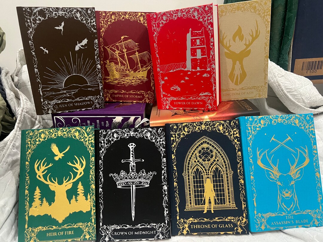Limited Edition Throne of Glass by Sarah J Maas Complete Series Rebind