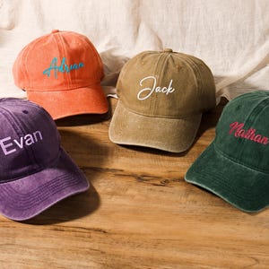 Custom Text Embroidered Hat, Personalized LOGO Cap, Embroidered logo Baseball Hat, Gift for Dad, Custom Unisex Hats, Bachelorette Hats