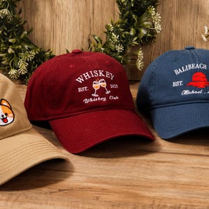 Gorra unisex bordada personalizada con su texto como regalo para padrino, gorras con monograma bordadas a mano personalizadas como regalo para ella, regalo para fiesta de empresa