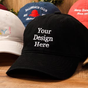 Custom Text Embroidered Hat, Personalized LOGO Cap, Embroidered logo Baseball Hat, Gift for Dad, Custom Unisex Hats, Bachelorette Hats