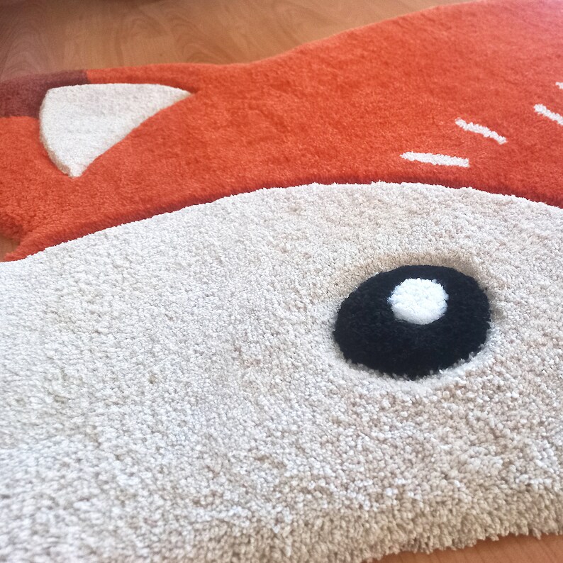 Fox Rug, Hand Tufted Rug, - Etsy