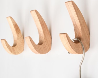 Personalized Moon Oak Wall Hook Set,Decorative Wall Coat Hook,Entrance Wall Mount Wall Nail,Simple Hat Hook Modern Home Decoration Gift