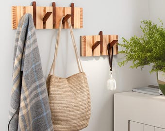 Perchero de pared de madera maciza personalizado para piano, con gancho magnético para ropa, con contenido personalizado, perchero de pared, perchero personalizado