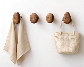 Personalized Wood Irregular Wall Storage Rack,Geometric-shaped Coat Hook Rack With Name,Wall Storage Rack,Custom Storage Rack,Christmas gift